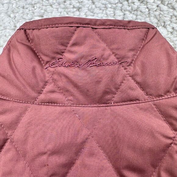 Eddie Bauer Goose Down Quilted Jacket Mauve Pink Small Petite - Picture 6 of 7